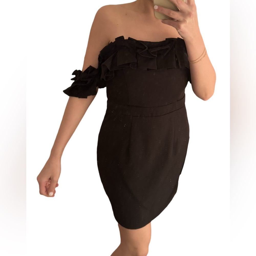 Black Off The Shoulder Dress - L